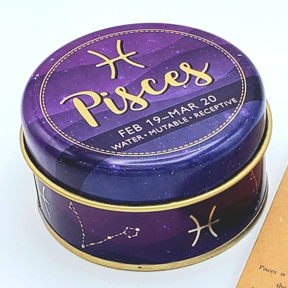 Pisces Tin Candle - Picture 3 of 3